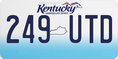 KY license plate 249UTD