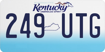 KY license plate 249UTG