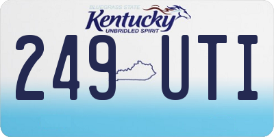 KY license plate 249UTI