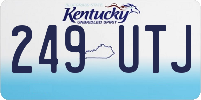 KY license plate 249UTJ