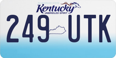 KY license plate 249UTK