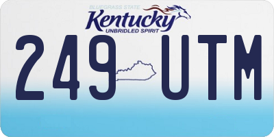 KY license plate 249UTM