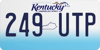 KY license plate 249UTP
