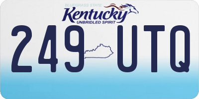 KY license plate 249UTQ