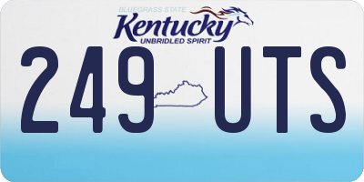 KY license plate 249UTS