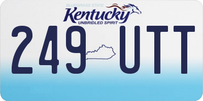 KY license plate 249UTT