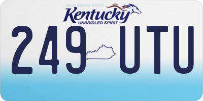 KY license plate 249UTU