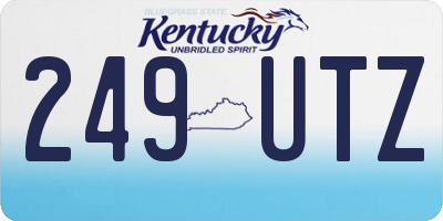 KY license plate 249UTZ