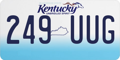 KY license plate 249UUG