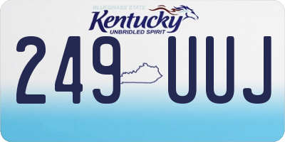 KY license plate 249UUJ