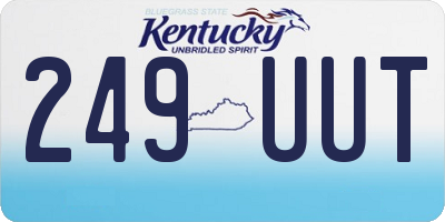 KY license plate 249UUT
