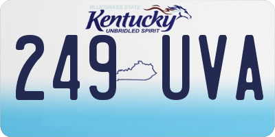 KY license plate 249UVA