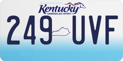 KY license plate 249UVF