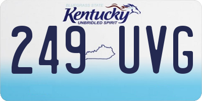 KY license plate 249UVG