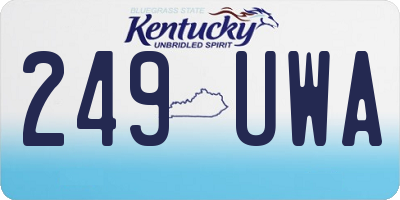 KY license plate 249UWA