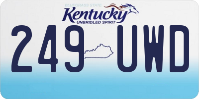 KY license plate 249UWD