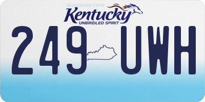 KY license plate 249UWH