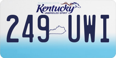 KY license plate 249UWI