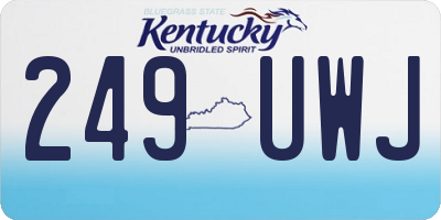 KY license plate 249UWJ