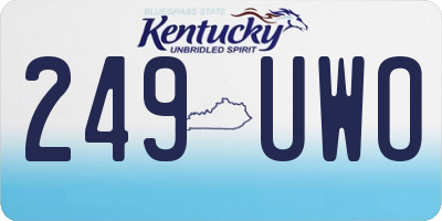 KY license plate 249UWO