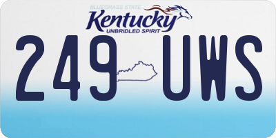 KY license plate 249UWS