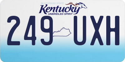 KY license plate 249UXH
