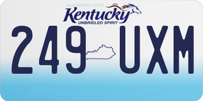 KY license plate 249UXM