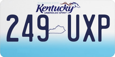 KY license plate 249UXP