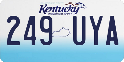 KY license plate 249UYA