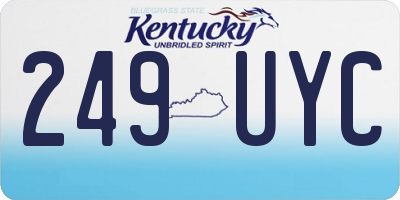 KY license plate 249UYC