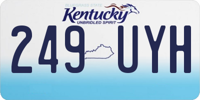 KY license plate 249UYH