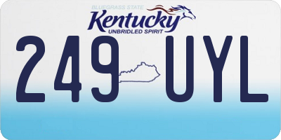 KY license plate 249UYL