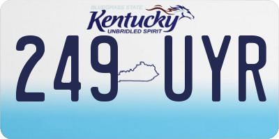 KY license plate 249UYR