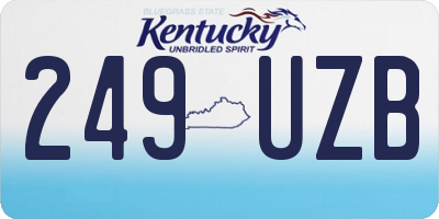 KY license plate 249UZB