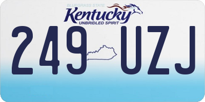 KY license plate 249UZJ