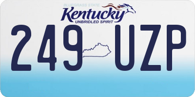 KY license plate 249UZP