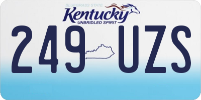KY license plate 249UZS