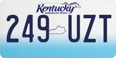 KY license plate 249UZT