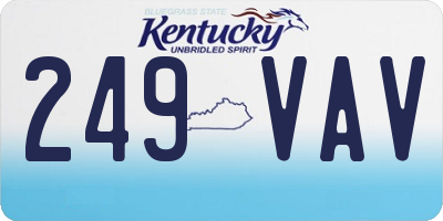 KY license plate 249VAV