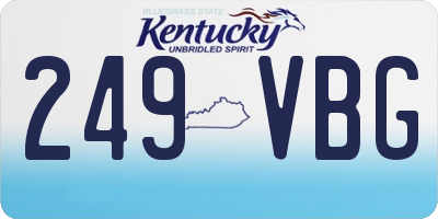 KY license plate 249VBG