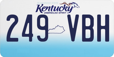 KY license plate 249VBH