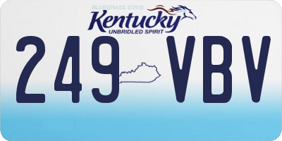 KY license plate 249VBV