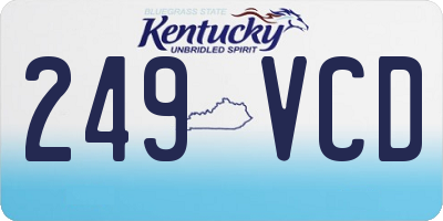 KY license plate 249VCD