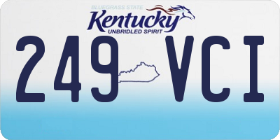 KY license plate 249VCI
