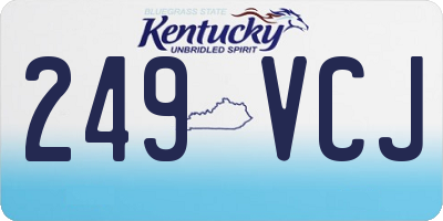 KY license plate 249VCJ