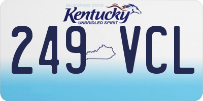 KY license plate 249VCL