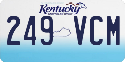KY license plate 249VCM