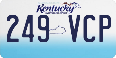 KY license plate 249VCP