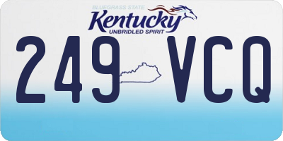 KY license plate 249VCQ