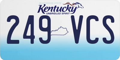 KY license plate 249VCS